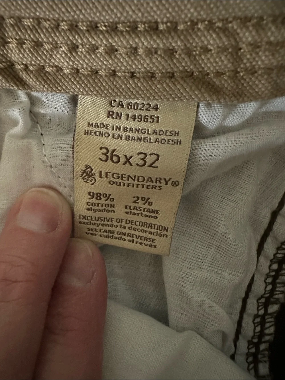 Legendary Outfitters Utility Style Stretch Canvas Outdoor / Workwear Pants 36X32